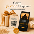 Carte QR code personnalisée à imprimer pour faire écouter une chanson personnalisée DoRémi Souvenir
